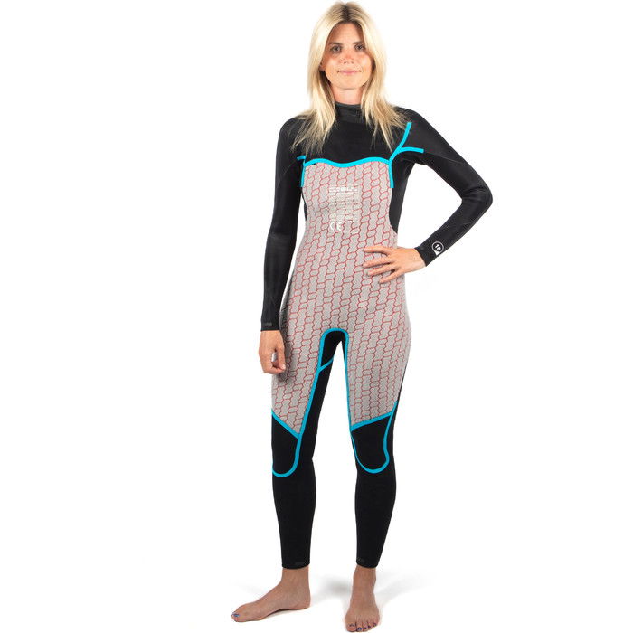 2024 Gul Womens Flexor Recore 3/2mm GBS Chest Zip Wetsuit FX1215/C2 - Black / Recore